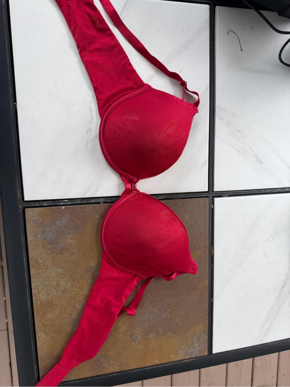 Red Padded Underwire Bra lily of frande 36 b